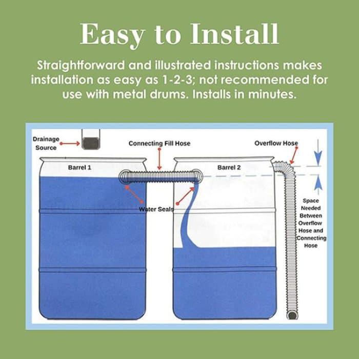 Expandable Bucket Connector Rain Barrel Diverter Kit – Bild 3