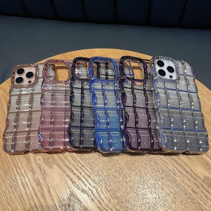 Wavy Texture Gradient Glitter Paper TPU Phone Case, For iPhone 12 Pro Max, For iPhone 12 Pro, For iPhone 11 – Bild 2