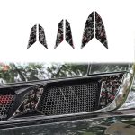6pcs/Set Forged Gold Foil Carbon Fiber Car Engine Side Vents Decorative Sticker for Chevrolet Corvette C8 2020-, Left and Right Driver, Engine Side Vents