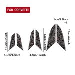 6pcs/Set Forged Gold Foil Carbon Fiber Car Engine Side Vents Decorative Sticker for Chevrolet Corvette C8 2020-, Left and Right Driver, Engine Side Vents – Bild 2