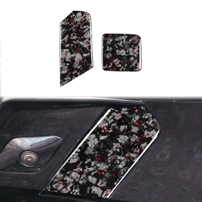 2pcs/Set Forged Gold Foil Carbon Fiber Car Trailer Hook Decorative Sticker for Chevrolet Corvette C8 2020-, Left and Right Driver, Trailer Hook – Bild 1