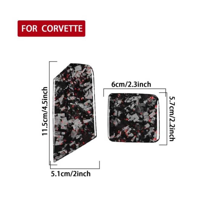 2pcs/Set Forged Gold Foil Carbon Fiber Car Trailer Hook Decorative Sticker for Chevrolet Corvette C8 2020-, Left and Right Driver, Trailer Hook – Bild 2