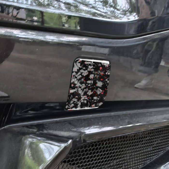 2pcs/Set Forged Gold Foil Carbon Fiber Car Trailer Hook Decorative Sticker for Chevrolet Corvette C8 2020-, Left and Right Driver, Trailer Hook – Bild 4