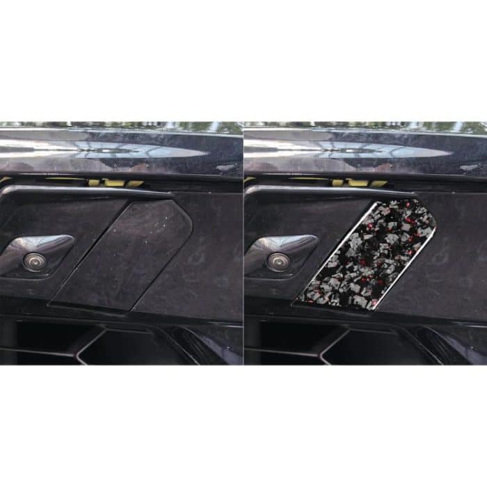 2pcs/Set Forged Gold Foil Carbon Fiber Car Trailer Hook Decorative Sticker for Chevrolet Corvette C8 2020-, Left and Right Driver, Trailer Hook – Bild 5