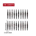 20pcs/Set Forged Gold Foil Carbon Fiber Car Wheels Decorative Sticker for Chevrolet Corvette C8 2020-, Left and Right Driver, Wheels – Bild 2