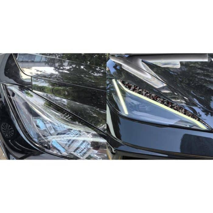 2pcs/Set Forged Gold Foil Carbon Fiber Car Light Eyebrow Decorative Sticker for Chevrolet Corvette C8 2020-, Left and Right Driver, Light Eyebrow – Bild 5