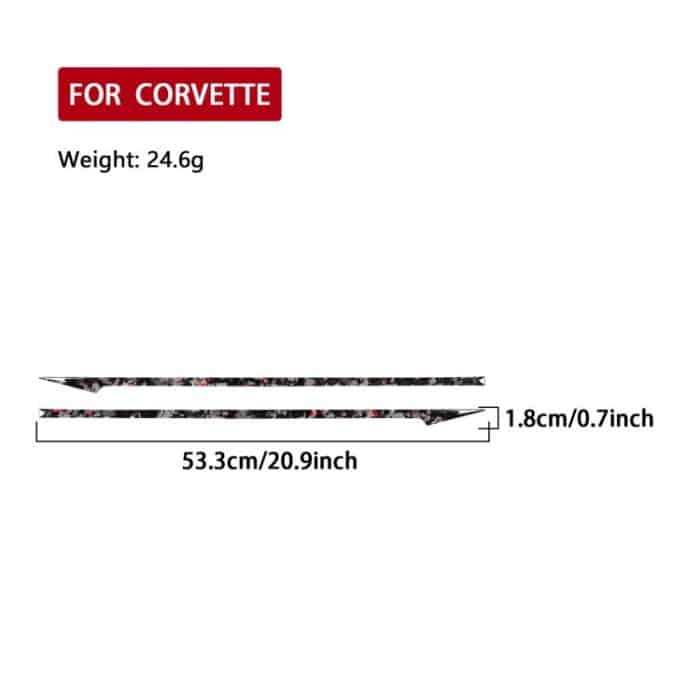 2pcs/Set Forged Gold Foil Carbon Fiber Car Taillight Decorative Sticker for Chevrolet Corvette C8 2020-, Left and Right Driver, Taillight – Bild 2