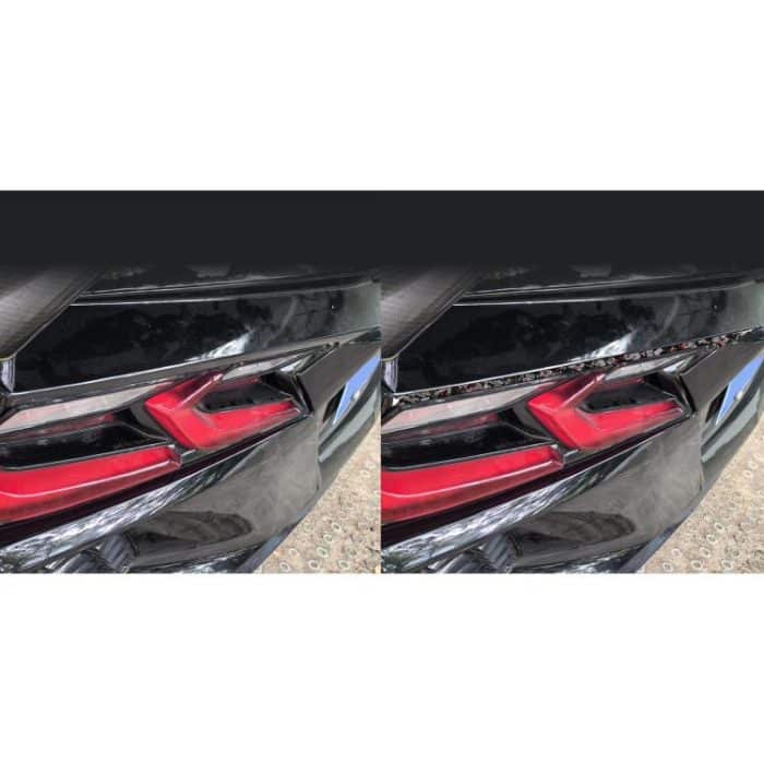 2pcs/Set Forged Gold Foil Carbon Fiber Car Taillight Decorative Sticker for Chevrolet Corvette C8 2020-, Left and Right Driver, Taillight – Bild 5