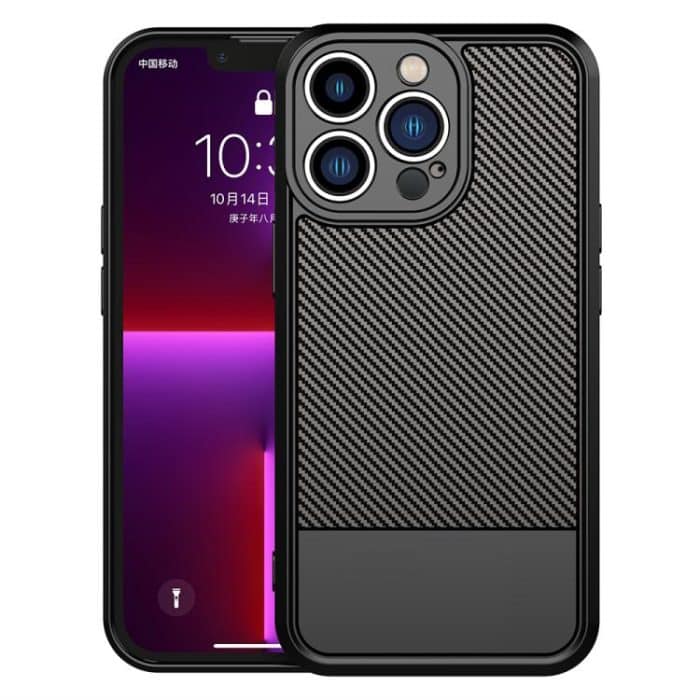 Carbon Fiber Series Fine Hole TPU Phone Case, For iPhone 12 Pro Max, For iPhone 12 Pro – Bild 1
