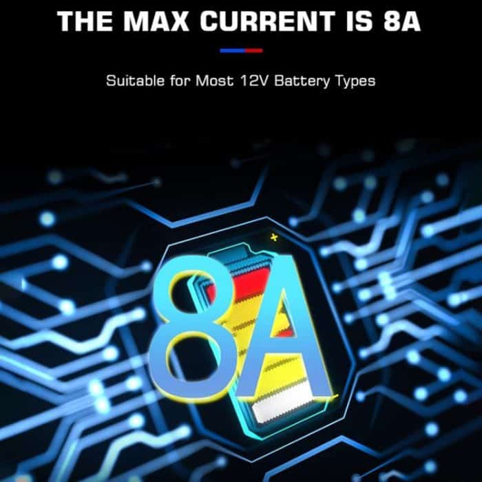 CAT-280 2 in 1 Car Battery Charger & Color Screen Battery Tester, US Plug – Bild 8