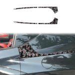 4pcs/Set Forged Gold Foil Carbon Fiber Car Rear Sides Decorative Sticker for Chevrolet Corvette C8 2020-, Left and Right Driver, Rear Sides