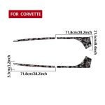 4pcs/Set Forged Gold Foil Carbon Fiber Car Rear Sides Decorative Sticker for Chevrolet Corvette C8 2020-, Left and Right Driver, Rear Sides – Bild 2