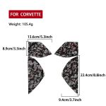 4pcs/Set Forged Gold Foil Carbon Fiber Car Front Slot Decorative Sticker for Chevrolet Corvette C8 2020-, Left and Right Driver, Front Slot – Bild 2