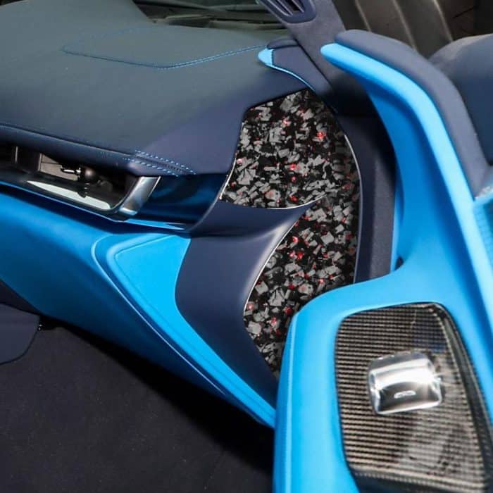 4pcs/Set Forged Gold Foil Carbon Fiber Car Front Slot Decorative Sticker for Chevrolet Corvette C8 2020-, Left and Right Driver, Front Slot – Bild 3