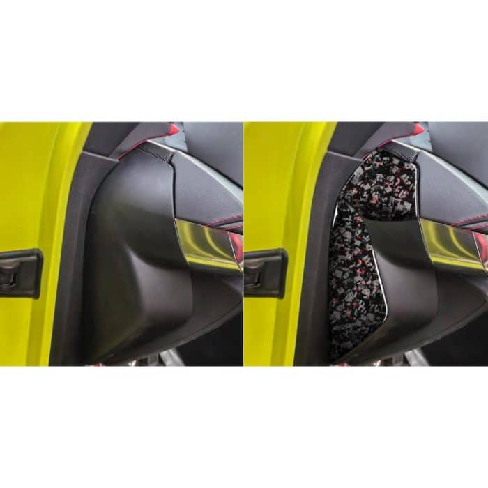 4pcs/Set Forged Gold Foil Carbon Fiber Car Front Slot Decorative Sticker for Chevrolet Corvette C8 2020-, Left and Right Driver, Front Slot – Bild 5