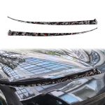 2pcs/Set Forged Gold Foil Carbon Fiber Car Front Light Below Decorative Sticker for Chevrolet Corvette C8 2020-, Left and Right Driver, Front Light Below