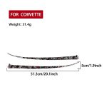 2pcs/Set Forged Gold Foil Carbon Fiber Car Front Light Below Decorative Sticker for Chevrolet Corvette C8 2020-, Left and Right Driver, Front Light Below – Bild 2