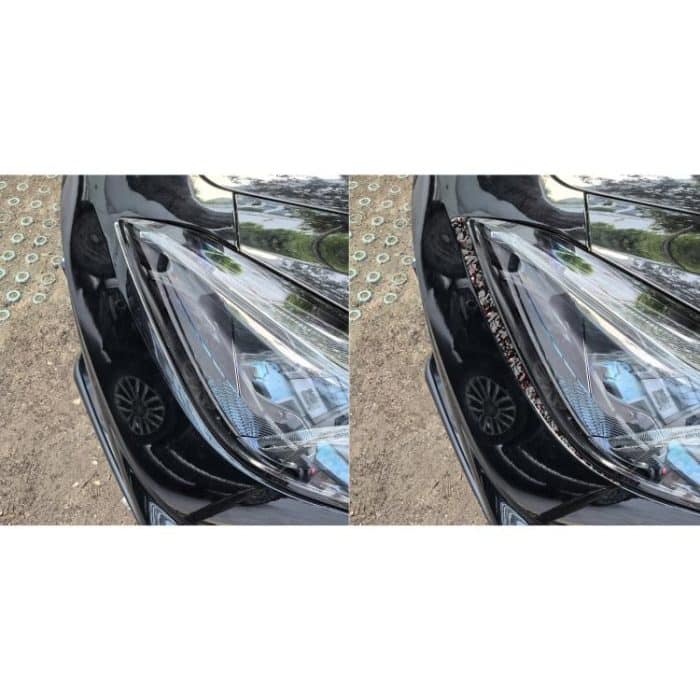 2pcs/Set Forged Gold Foil Carbon Fiber Car Front Light Below Decorative Sticker for Chevrolet Corvette C8 2020-, Left and Right Driver, Front Light Below – Bild 5