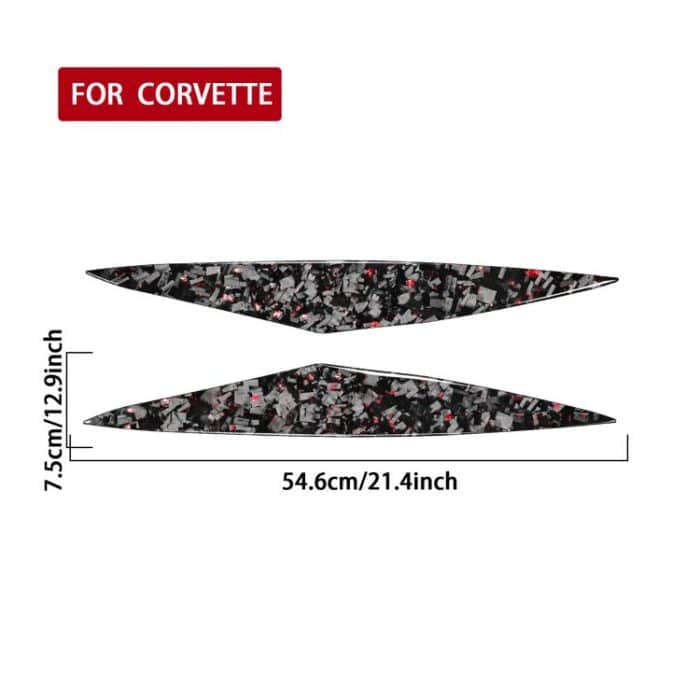 2pcs/Set Forged Gold Foil Carbon Fiber Car Front Bumper Sides Decorative Sticker for Chevrolet Corvette C8 2020-, Left and Right Driver, Front Bumper Sides – Bild 2