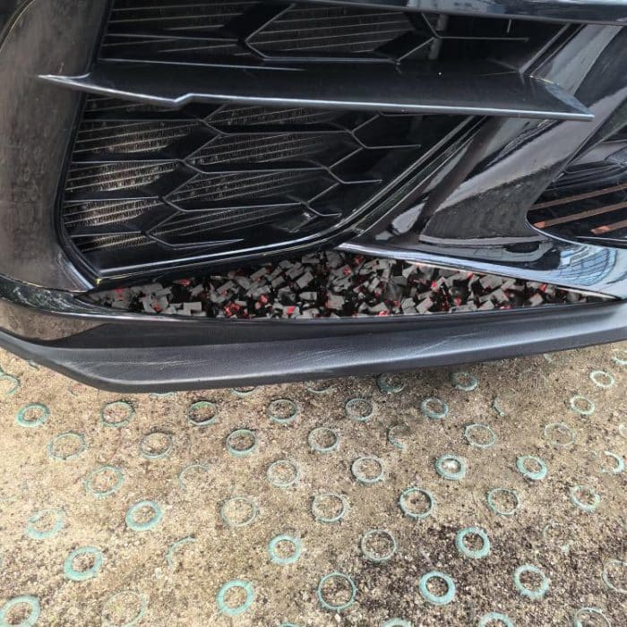 2pcs/Set Forged Gold Foil Carbon Fiber Car Front Bumper Sides Decorative Sticker for Chevrolet Corvette C8 2020-, Left and Right Driver, Front Bumper Sides – Bild 3