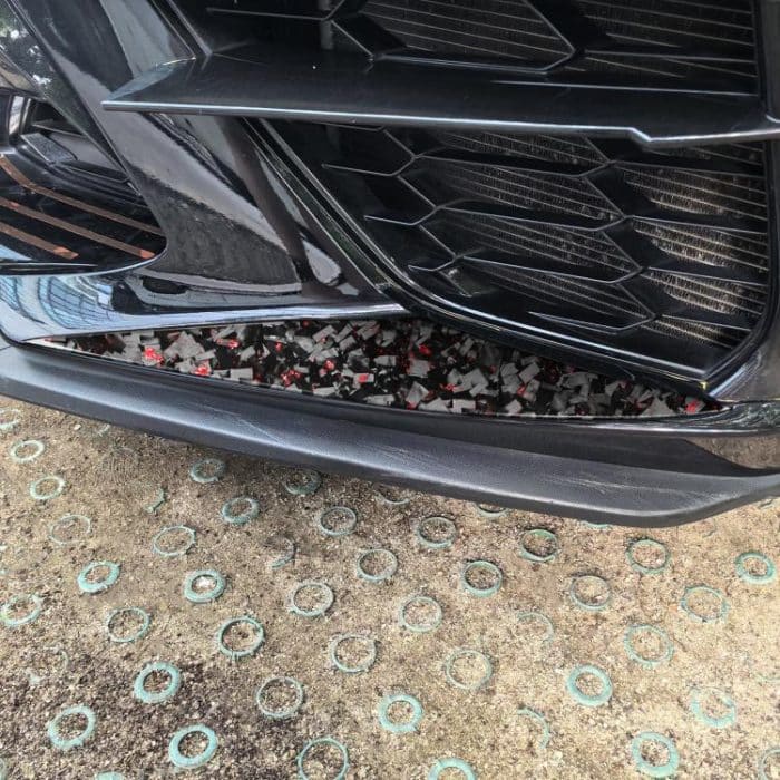 2pcs/Set Forged Gold Foil Carbon Fiber Car Front Bumper Sides Decorative Sticker for Chevrolet Corvette C8 2020-, Left and Right Driver, Front Bumper Sides – Bild 4