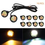 10 Stück 23 mm 12 LEDs SMD-4014 DC9–80 V Motorrad Eagle Eye Licht, 12LEDs SMD-4014, 12LEDs SMD-4014(White Light)