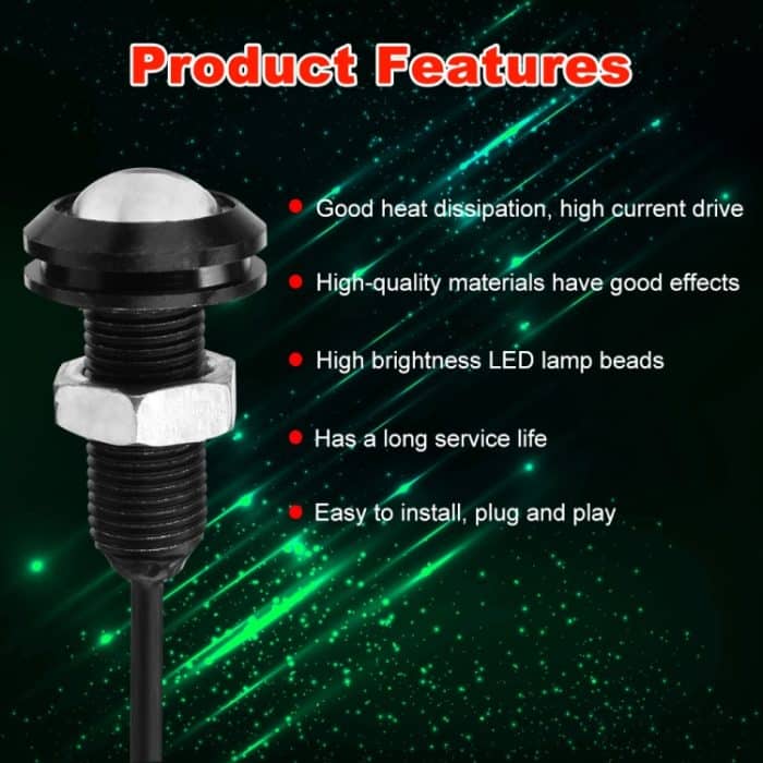 10 Stück 23 mm 12 LEDs SMD-4014 DC9–80 V Motorrad Eagle Eye Licht, 12LEDs SMD-4014, 12LEDs SMD-4014(White Light) – Bild 6