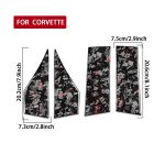 4pcs/Set Forged Gold Foil Carbon Fiber Car Roof Sides Decorative Sticker for Chevrolet Corvette C8 2020-, Left and Right Driver, Roof Sides – Bild 2