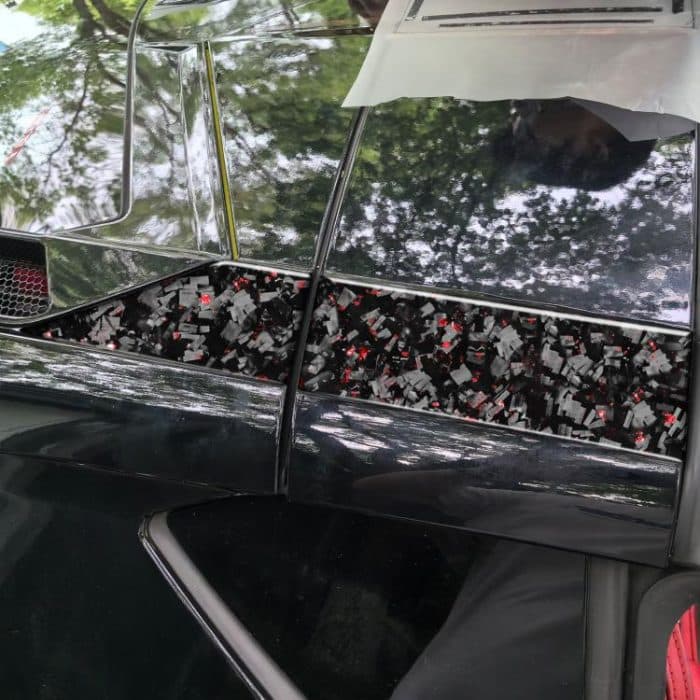 4pcs/Set Forged Gold Foil Carbon Fiber Car Roof Sides Decorative Sticker for Chevrolet Corvette C8 2020-, Left and Right Driver, Roof Sides – Bild 3