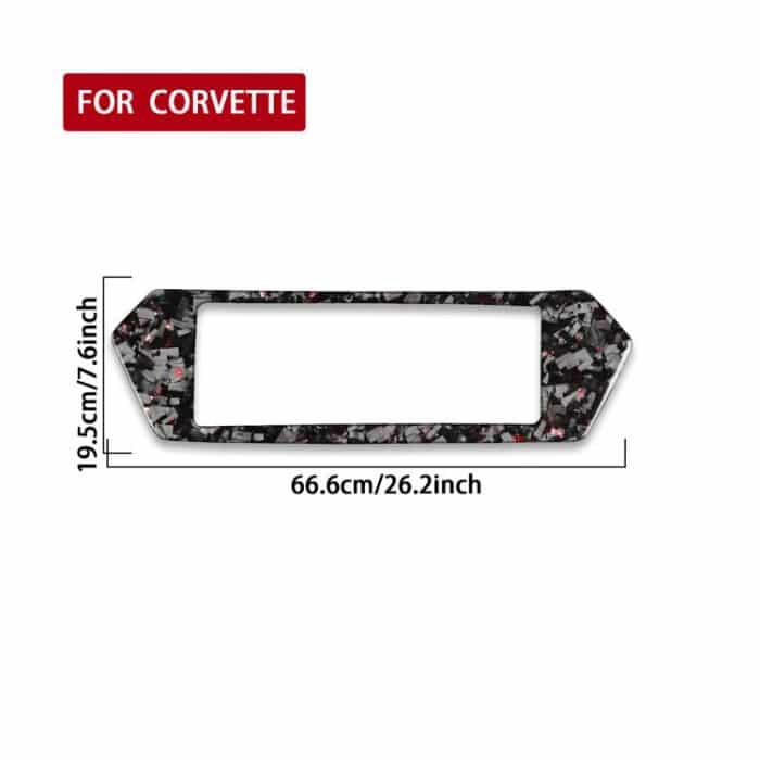 Forged Gold Foil Carbon Fiber Car Rear License Plate Frame Decorative Sticker for Chevrolet Corvette C8 2020-, Left and Right Driver, Rear License Plate Frame – Bild 2