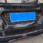 Forged Gold Foil Carbon Fiber Car Rear License Plate Frame Decorative Sticker for Chevrolet Corvette C8 2020-, Left and Right Driver, Rear License Plate Frame – Bild 3