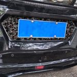 Forged Gold Foil Carbon Fiber Car Rear License Plate Frame Decorative Sticker for Chevrolet Corvette C8 2020-, Left and Right Driver, Rear License Plate Frame – Bild 4