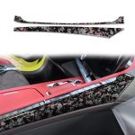 2pcs/Set Forged Gold Foil Carbon Fiber Car Center Console Side Decorative Sticker for Chevrolet Corvette C8 2020-, Left Driver, Center Console Side, Left Driver