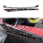 2pcs/Set Forged Gold Foil Carbon Fiber Car Center Console Side Decorative Sticker for Chevrolet Corvette C8 2020-, Right Driver, Center Console Side, Right Driver