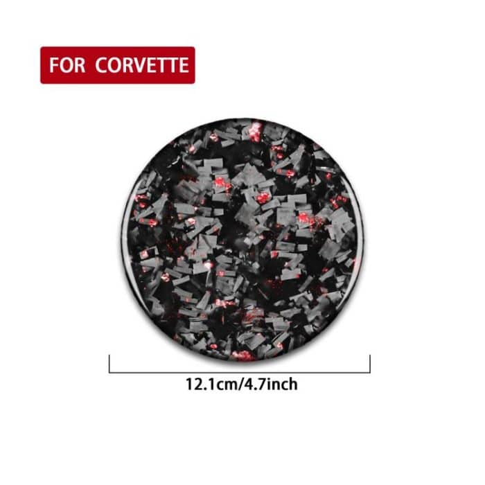 Forged Gold Foil Carbon Fiber Car Fuel Tank Cap Decorative Sticker for Chevrolet Corvette C8 2020-, Left and Right Driver, Fuel Tank Cap – Bild 2