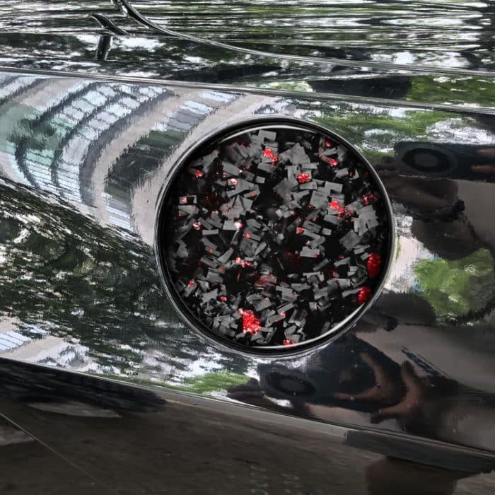 Forged Gold Foil Carbon Fiber Car Fuel Tank Cap Decorative Sticker for Chevrolet Corvette C8 2020-, Left and Right Driver, Fuel Tank Cap – Bild 4