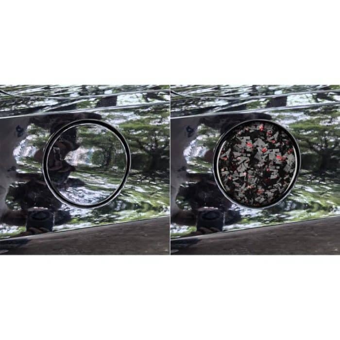 Forged Gold Foil Carbon Fiber Car Fuel Tank Cap Decorative Sticker for Chevrolet Corvette C8 2020-, Left and Right Driver, Fuel Tank Cap – Bild 5