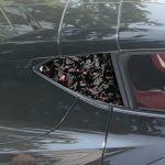 2pcs/Set Forged Gold Foil Carbon Fiber Car Rear Triangle Window Decorative Sticker for Chevrolet Corvette C8 2020-, Left and Right Driver, Rear Triangle Window – Bild 4