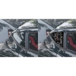 2pcs/Set Forged Gold Foil Carbon Fiber Car Rear Triangle Window Decorative Sticker for Chevrolet Corvette C8 2020-, Left and Right Driver, Rear Triangle Window – Bild 5