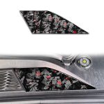 Forged Gold Foil Carbon Fiber Car Front Storage Vents Decorative Sticker for Chevrolet Corvette C8 2020-, Left Driver, Front Storage Vents, Left Driver