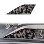 Forged Gold Foil Carbon Fiber Car Front Storage Vents Decorative Sticker for Chevrolet Corvette C8 2020-, Right Driver, Front Storage Vents, Right Driver