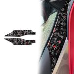 2pcs/Set Forged Gold Foil Carbon Fiber Car Door Panel Decorative Sticker for Chevrolet Corvette C8 2020-, Left and Right Driver, Door Panel