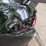 4pcs/Set Forged Gold Foil Carbon Fiber Car Taillight Sides Decorative Sticker for Chevrolet Corvette C8 2020-, Left and Right Driver, Taillight Sides – Bild 4