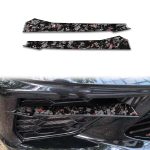 2pcs/Set Forged Gold Foil Carbon Fiber Car Front Sides Air Vents Decorative Sticker for Chevrolet Corvette C8 2020-, Left and Right Driver, Front Sides Air Vents