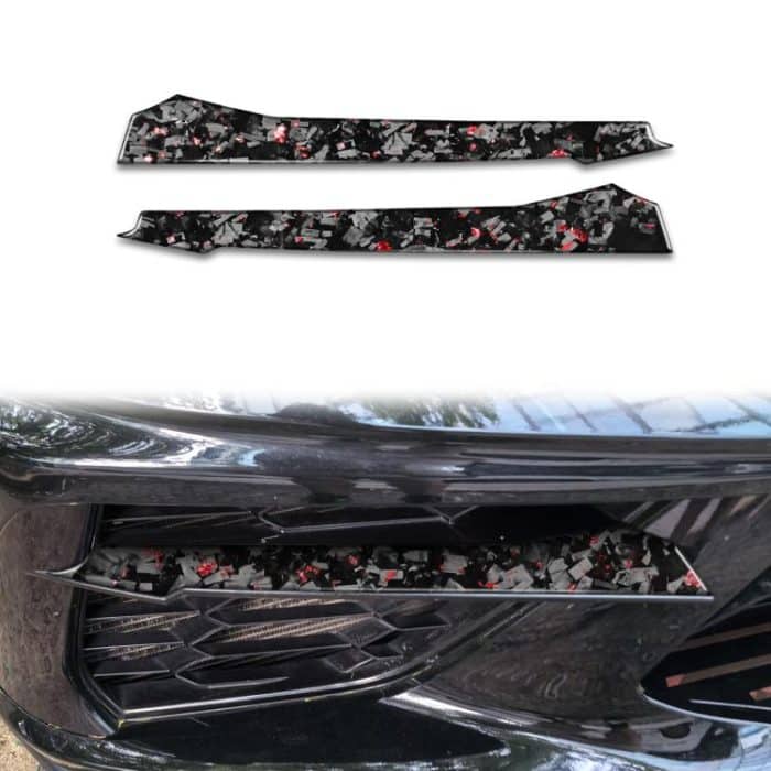 EDA008205601A.jpg 2pcs/Set Forged Gold Foil Carbon Fiber Car Front Sides Air Vents Decorative Sticker for Chevrolet Corvette C8 2020-, Left and Right Driver, Front Sides Air Vents – Bild 1