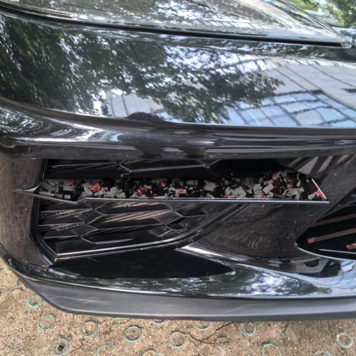 2pcs/Set Forged Gold Foil Carbon Fiber Car Front Sides Air Vents Decorative Sticker for Chevrolet Corvette C8 2020-, Left and Right Driver, Front Sides Air Vents – Bild 3