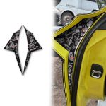 2pcs/Set Forged Gold Foil Carbon Fiber Car Inside Door Decorative Sticker for Chevrolet Corvette C8 2020-, Left and Right Driver, Inside Door