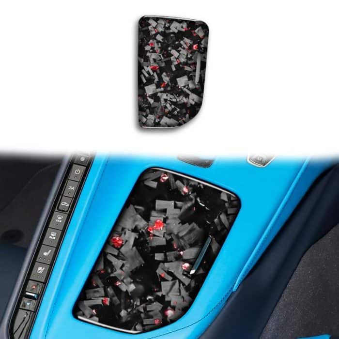 EDA008206001A.jpg Forged Gold Foil Carbon Fiber Car Central Control Cup Cover Decorative Sticker for Chevrolet Corvette C8 2020-, Right Driver, Central Control Cup Cover, Right Driver – Bild 1