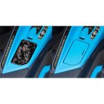 Forged Gold Foil Carbon Fiber Car Central Control Cup Cover Decorative Sticker for Chevrolet Corvette C8 2020-, Right Driver, Central Control Cup Cover, Right Driver – Bild 5