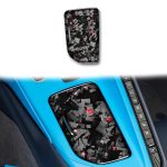 Forged Gold Foil Carbon Fiber Car Central Control Cup Cover Decorative Sticker for Chevrolet Corvette C8 2020-, Left Driver, Central Control Cup Cover, Left Driver